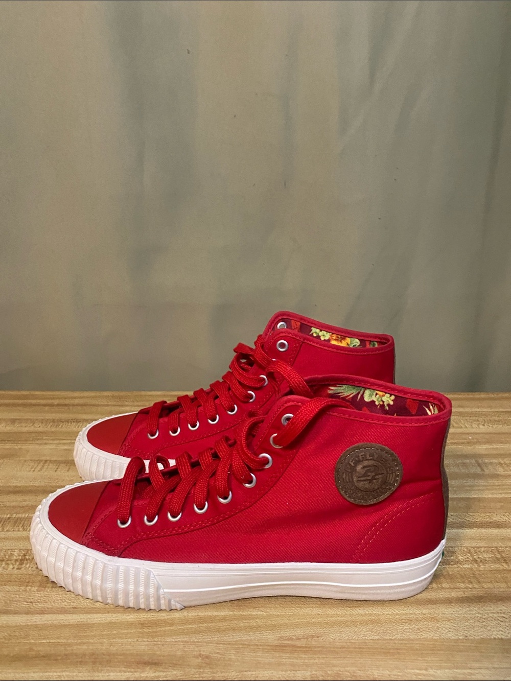 PF Flyers Center High-Top Sneakers in Red White Unisex Shoes Mens 9.5/WO’s 11